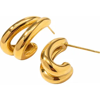 Náušnice ELENYS Twist Gold – pozlacené náušnice 18K žluté zlato pozlacené náušnice 18K žluté zlato