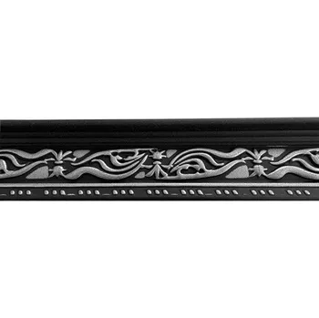 Obklad Polystyrenové dekorativní lišty vlnovky černo-stříbrné