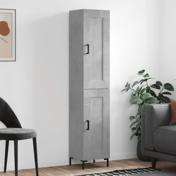 Příborník a kredenc zahrada-XL Skříň highboard betonově šedá 34,5x34x180 cm kompozitní dřevo 3200453