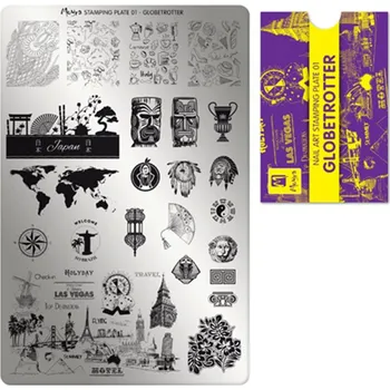 Moyra Stamping - Deska na razítka č.01 Globetrotte