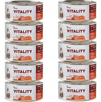 Krmivo pro kočku Akinu VITALITY Kuřecí & losos konzerva pro kočky 10 x 70 g