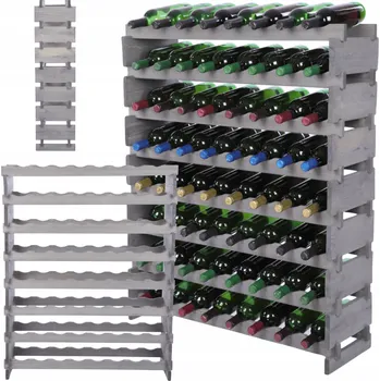 Stojan na víno Stojan na víno modulární regál na lahve 8x8 lahví - PRO VŠECHNY TYPY LAHVÍ