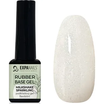 Lak na nehty EXPA-nails UV/LED gel Rubber base - Milkshake Sparkling Objem: 5 ml