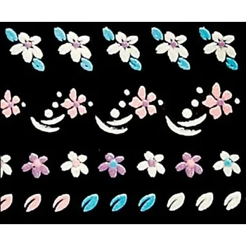 Přípravek na nehty Zdobení - Květiny a lístky barevné