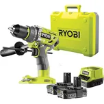 RYOBI 18V ONE+ Aku vrtačka s příklepem, 2x 2,0 Ah 5133004295