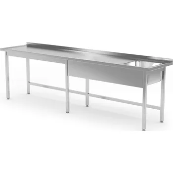 Jídelní stůl TECHNICA Stůl s pravým jednoduchým dřezem bez police 2000x700x850 mm | TECHNICA, 2126P2070