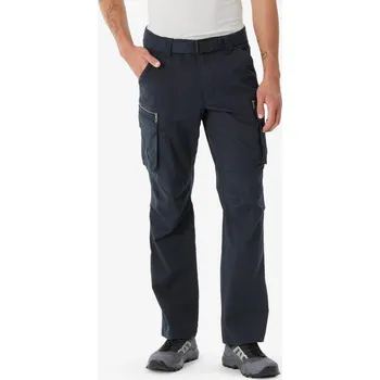 Pánské kalhoty QUECHUA Pánské turistické kapsáčové kalhoty NH 500 Cargo 2XL-3XL / Š45 D34 MODRÁ