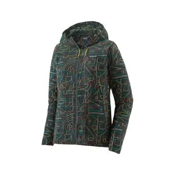 Dámská bunda Patagonia Houdini Jacket Women Lose Yourself Outline: Nouveau Green šedá M