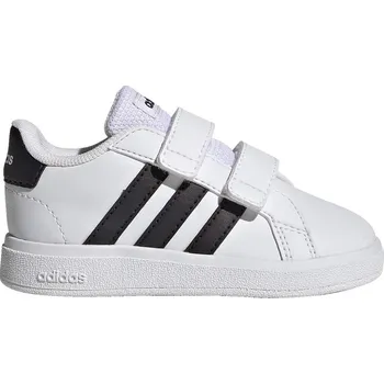 Dětská sportovní obuv ADIDAS Dětské boty Grand Court Lifestyle Hook and Loop 22 BÍLÁ|ČERNÁ