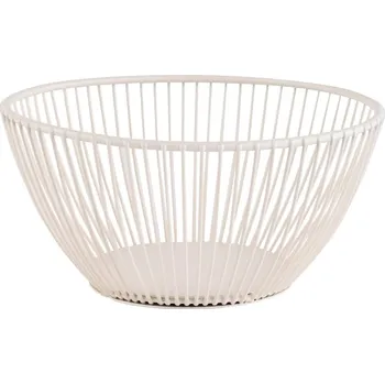 Odpadkový koš APS Kulatý kovový koš 175 mm, bílý | APS, Svart