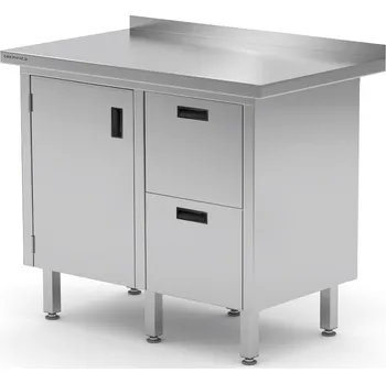 Jídelní stůl TECHNICA Nástěnný stůl se 2 zásuvkami vpravo a skříňkou s křídlovými dveřmi 830x600x850 mm | TECHNICA, 136P8360