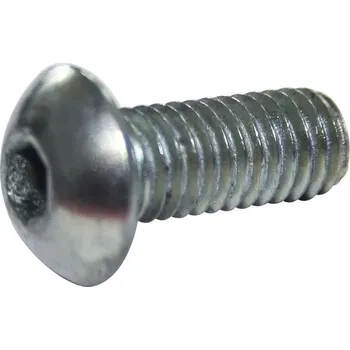 Šroub Šroub s půlkulatou hlavou a vnitřním šestihranem ISO 7380-1 M4x12 mm galvanicky pozinkovaný kalený, 1 ks