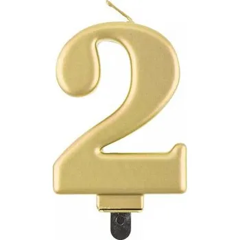 Dortová svíčka ALBI Svíčka dortová zlatá číslo 2