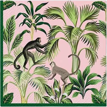 Papírový ubrousek Ubrousky PAW Dekor L (20ks) Monkey Fun