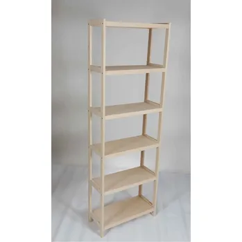 Dílenský regál Regál dřevěný bukový počet polic 6 - 213x70x43 cm