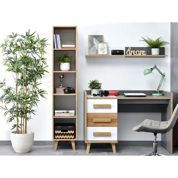 Křeslo Mebel Partner Regál partner Mebel Sobrepuso S04 (bílá)