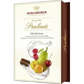 Cukrovinka Bonboniéra Schladerer 127 g s ovocnými brandy (Luxusní likérové pralinky / bez cukrové krusty!)