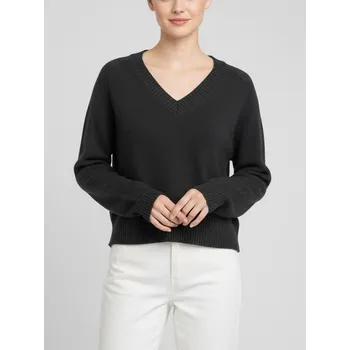 Dámský svetr Sinsay - Svetr s výstřihem do V - černá - 770IV-99X - 770IV-99X-S