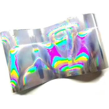 Přípravek na nehty Fólie - Stříbrná holograf č.3 - 100x6cm