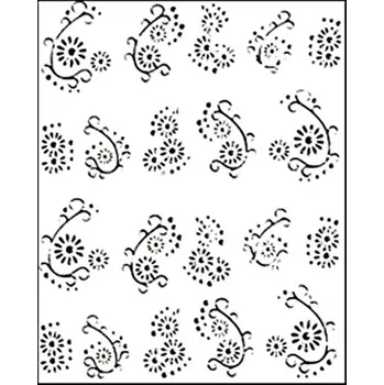 Přípravek na nehty Zdobení černé - Květy č.2