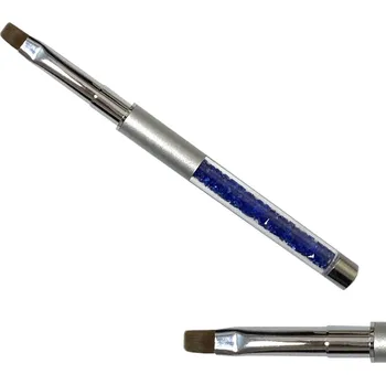 Štětec č.8 - plochý, rovný - modré kamínky