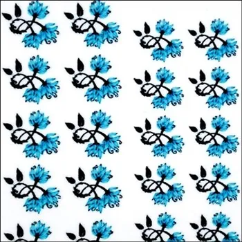 Vodoobtisky Modročerné květiny