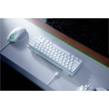 Klávesnice RAZER Huntsman Mini Mercury Edt. kabelový herní klávesnice anglická, QWERTY bílá s podsvícením