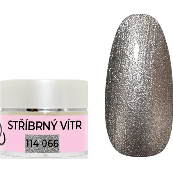 Lak na nehty UV/LED gel barevný - Stříbrný vítr perleť 5g