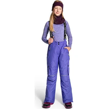 Snowboardové kalhoty LEMON EXPLORE Dětské lyžařské kalhoty s kšandami zateplené ZL4 OSG FIALOVÁ
