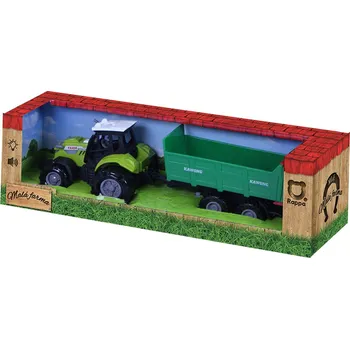autíčko RAPPA Traktor se zvukem a světlem se zelenou vlečkou