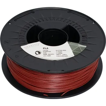 Filament PLA filament třpytivý červený Glitter Red 1,75 mm Smartfil 1 kg