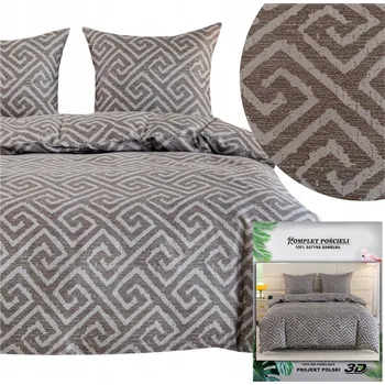 Povlečení POVLEČENÍ Maria povlaky na polštáře 70x80 sada 160x200 3 dílné SATÉNOVÉ geometrické