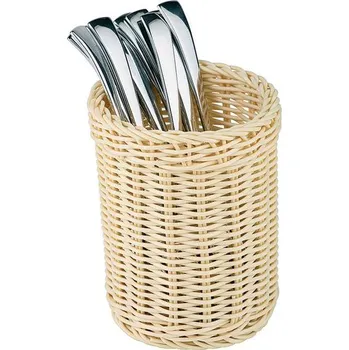 chlebník APS Polypropylenový koš na příbory o průměru 120 mm, béžový | APS, Economic