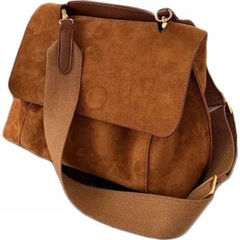 Kabelka D-look kabelka eko kůže semišová hnědá