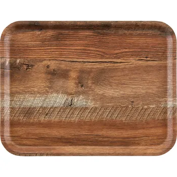 Cambro Polyesterový obdélníkový podnos, 360x460 mm, hnědý dub | CAMBRO, Madeira