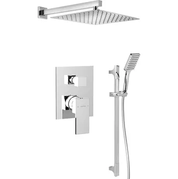 Sprchový set Sapho CUBEMIX podomítkový sprchový set s pákovou baterií 2 výstupy posuvný držák sprchy chrom CM042-02
