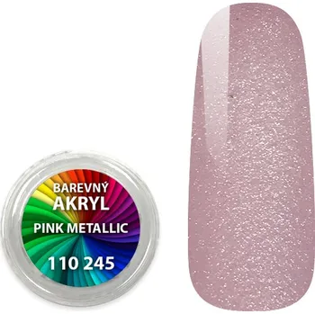 Umělé nehty EXPA-nails Akryl pudr metalický - Pink metallic - 4 ml