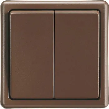 vypínač Spínač dvojnásobný kompletní ABB Classic 3553-05289 H4, řazení 5 - hnědá