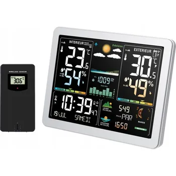 Bezpečnostní kamera METEOROLOGICKÁ STANICE JVD RB3568 SONDA ALARMY POČASÍ TEPLOTA VLHKOST MĚSÍC