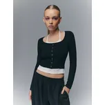 Tričko s dlouhými rukávy - M - House - černá - 609JL-99X