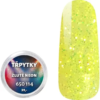 Třpytky - Žluté neon