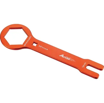 Nářadí na motocykly ACCEL šestihranný servisní klíč na přední zavěšení 50mm pro uvolnění horních matic tlumičů KTM, HUSQVARNA barva černá (FCW-03) (ACCEL šestihranný servisní klíč na přední zavěšení 50mm pro uvolnění horních matic tlumičů KTM, HUSQVARNA barva černá (FCW-03))