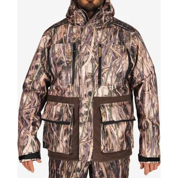 Ochranné vybavení na lov a střelbu SOLOGNAC Pánská nepromokavá lovecká bunda 500 maskovací 2XL VÍCEBAREVNÁ