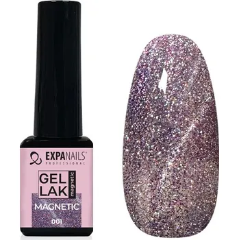 Přípravek na nehty UV/LED Gel lak Magnetic č.1 glitter - 5 ml