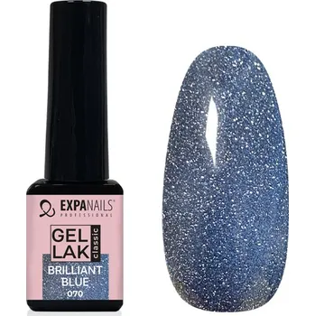 Přípravek na nehty UV/LED Gel lak - Brilliant Blue třpyt 5 ml
