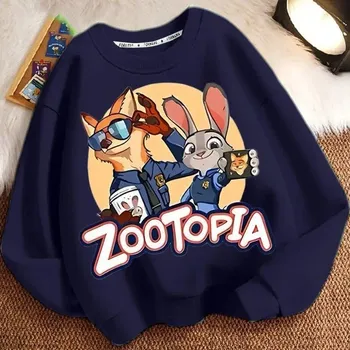 Dívčí mikina Dětská mikina Zootropolis 100-150 cm 110 Tmavě modrá