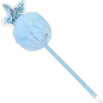 Kancelářské potřeby ALBI Propiska s bambulí - Modrá hvězda