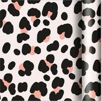 Balící papír ALBI Dárkový papír - role 2 m × 70 cm - Leopardí vzor na růžové