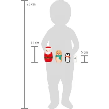 Vánoční dekorace small foot Matrjoška Vánoční edice