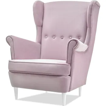 Křeslo Mebel Partner Margis (světlofialová + buk)